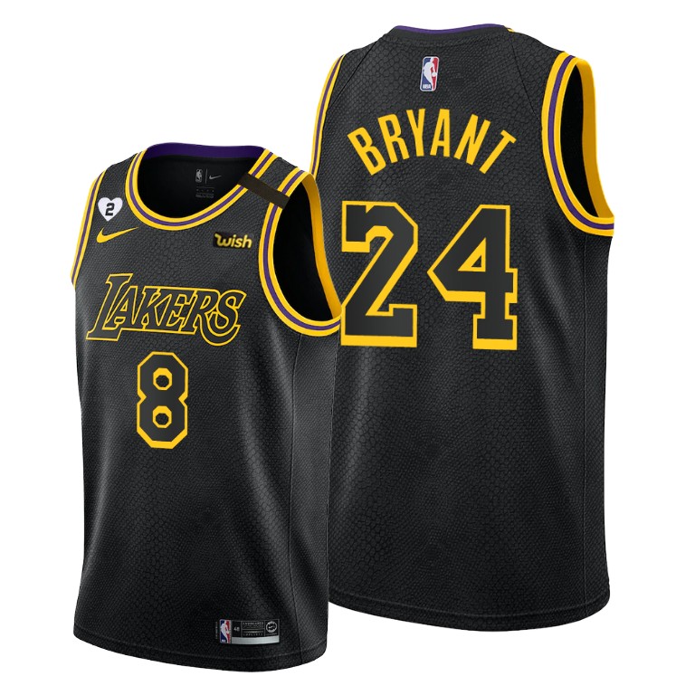 Men's Los Angeles Lakers Kobe Bryant #8 NBA Special Edition 8.24 Day Mamba Week Black Basketball Jersey LYR7583EH